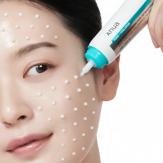 White and teal pdrn hyaluronic acid 100 moisture serum bottle with dropper tip for hydrating skincare use
