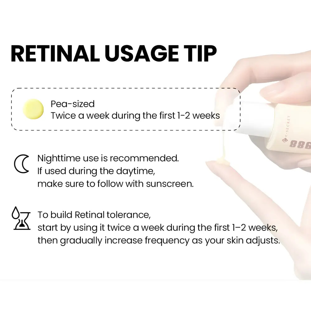 A beige cylindrical serum bottle with white cap featuring retinal liposome and black ginseng for korean skincare south africa