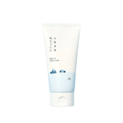 Minimalist white and light blue 1025 dokdo cleanser tube with mountain design for authentic k-beauty korean skincare South Africa