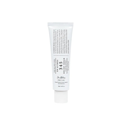 White tube of dr 345 relief cream 50ml designed for soothing skincare south africa and korean skincare south use