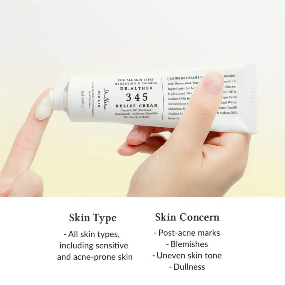 345 Relief Cream 50ml - Moisturiser Dr.Althea Acne Treatments & Kits