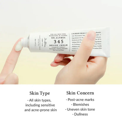 345 Relief Cream 50ml - Moisturiser Dr.Althea Acne Treatments & Kits
