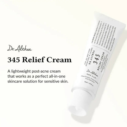 345 Relief Cream 50ml - Moisturiser Dr.Althea Acne Treatments & Kits
