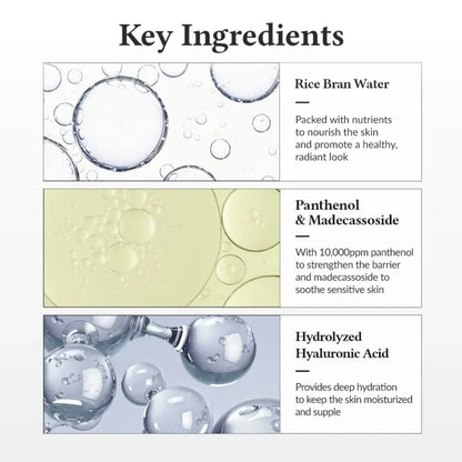 The 345 relief cream mist 100ml features rice bran water panthenol madecassoside and hydrolyzed hyaluronic acid to support the moisture barrier