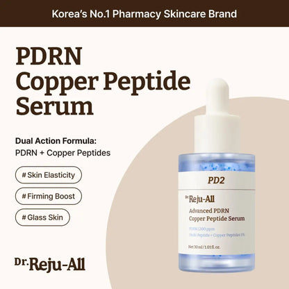 Advanced PDRN Copper Peptide Serum 30ml - and Ampoule Dr. Reju-All Face Serums