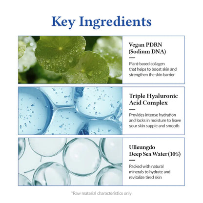 Aqua marine jelly mist 100ml featuring vegan pdrn plant-based collagen for skin barrier support and hydration