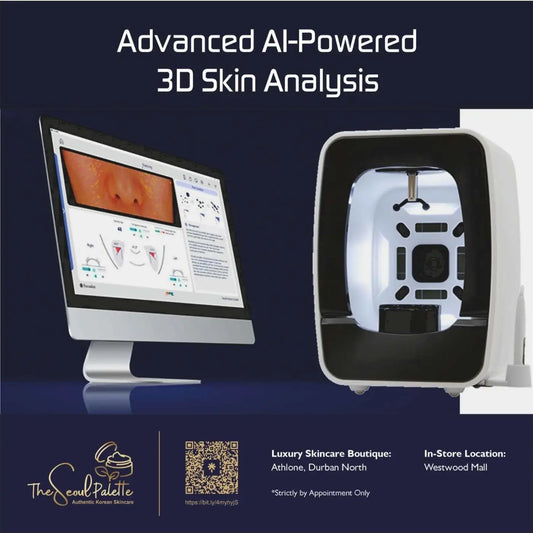 White and black advanced ai powered 3d skin analysis device with high resolution imaging for booking ai skin analysis