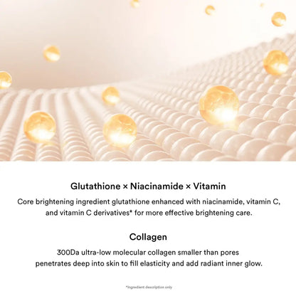 Close-up of textured light beige fabric with golden particles for glow collagen mask collagen mask glutathione k-beauty south africa