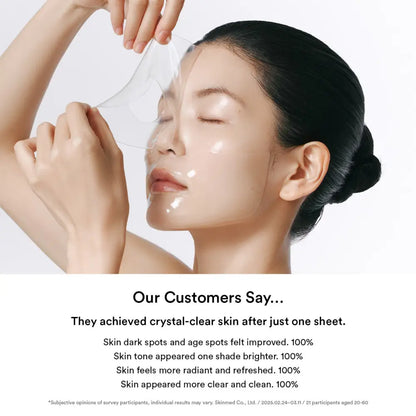 Transparent gel sheet glow collagen mask glutathione film designed for k-beauty south africa skincare routine