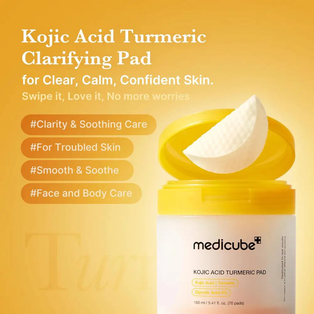 Kojic Acid Turmeric Pad (70ea) - Toner and Medicube Toners