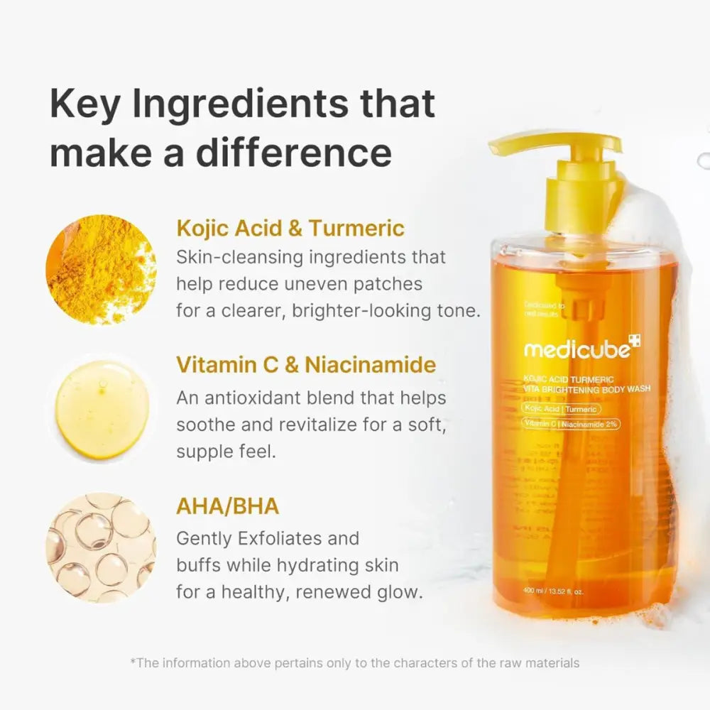 Kojic Acid Turmeric Vita Brightening Body Wash - Care Medicube
