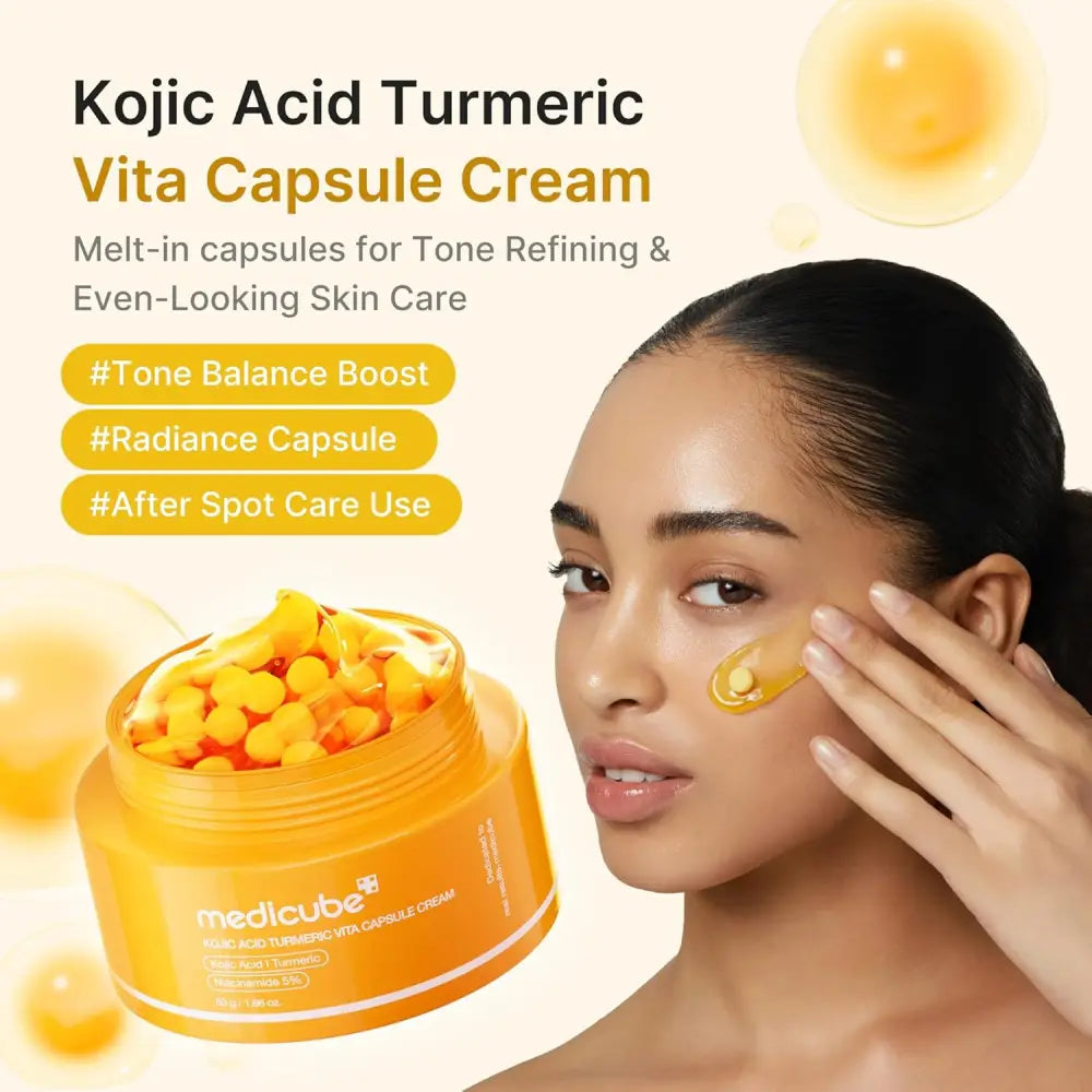 Kojic Acid Turmeric Vita Capsule Cream - Moisturiser Medicube Face Moisturizers