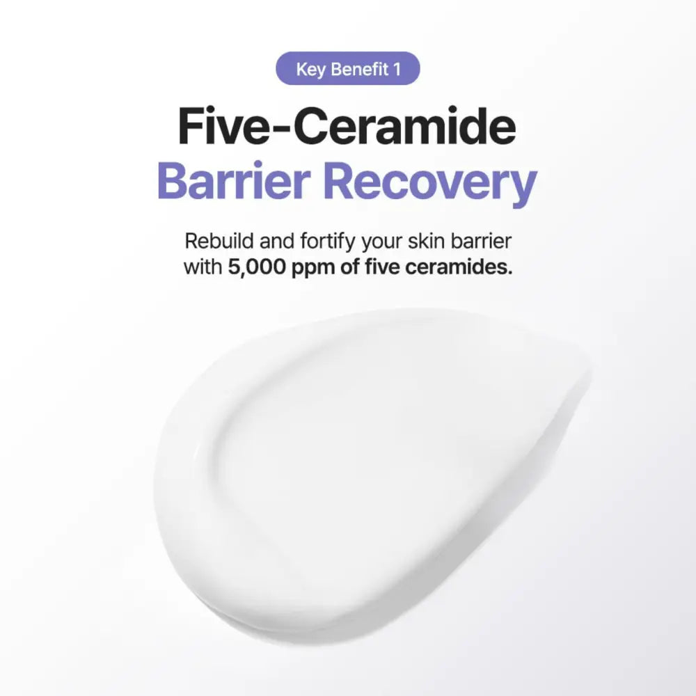 A smooth creamy white skincare product with a glossy sheen in luminous ceramide moisturizer 100ml jar
