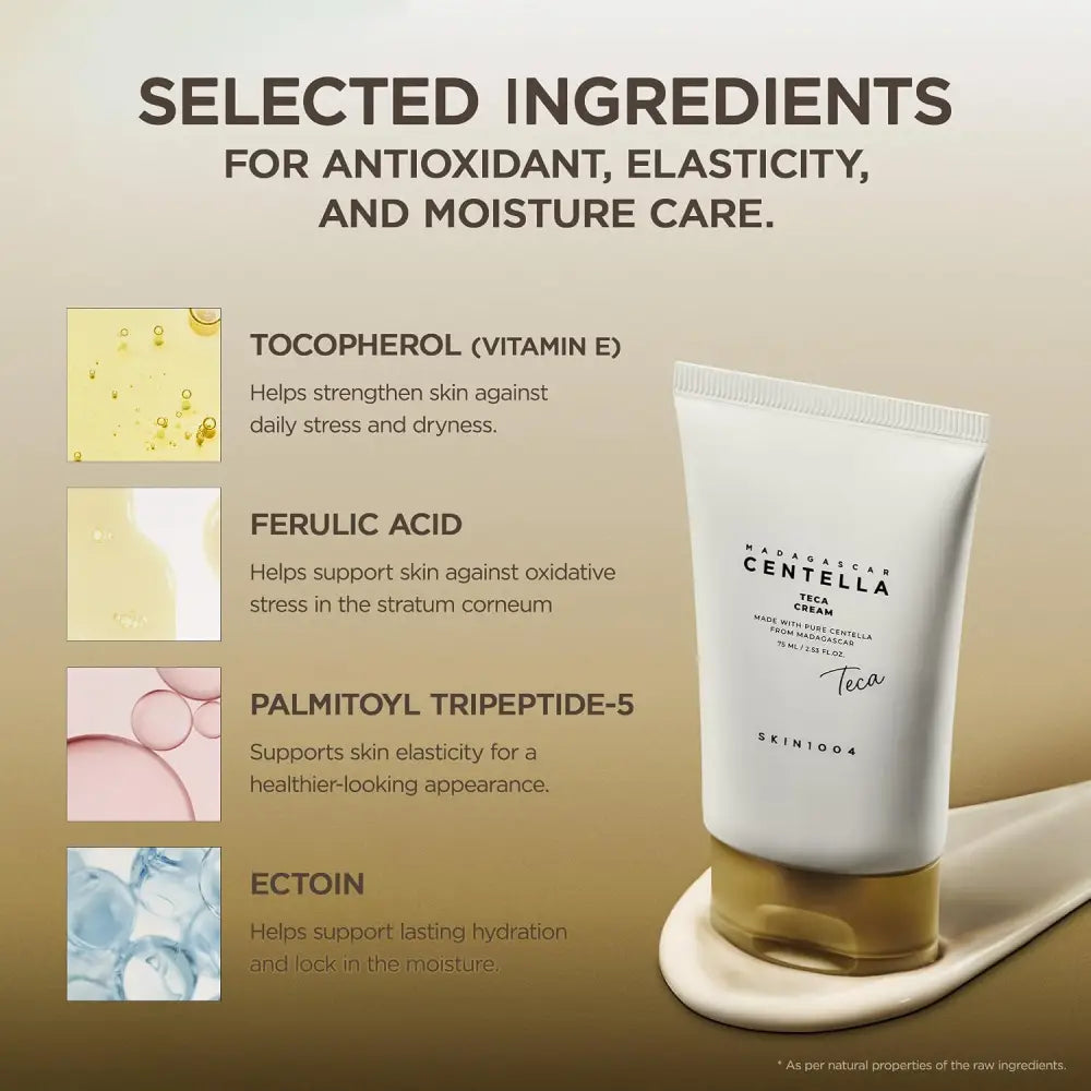 Madagascar Centella Teca Cream 75ml - Moisturiser Skin1004 Face Moisturizers