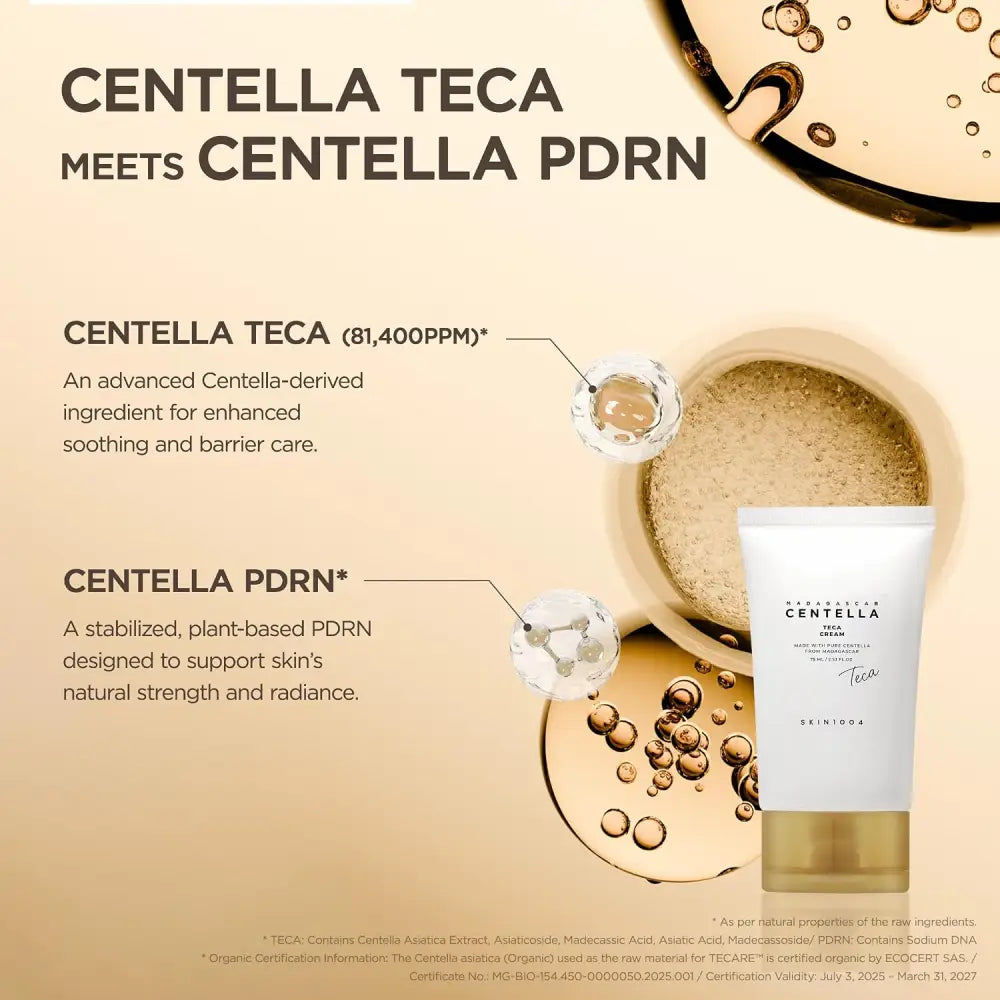 Madagascar Centella Teca Cream 75ml - Moisturiser Skin1004 Face Moisturizers