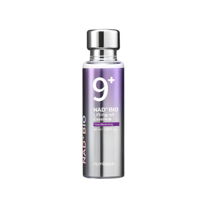 Silver and purple no9 nad plus bio lifting-sil essence 50ml bottle with metallic cap from the best korean skincare brands sa