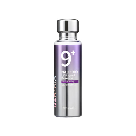 Silver and purple no9 nad plus bio lifting-sil essence 50ml bottle with metallic cap from the best korean skincare brands sa