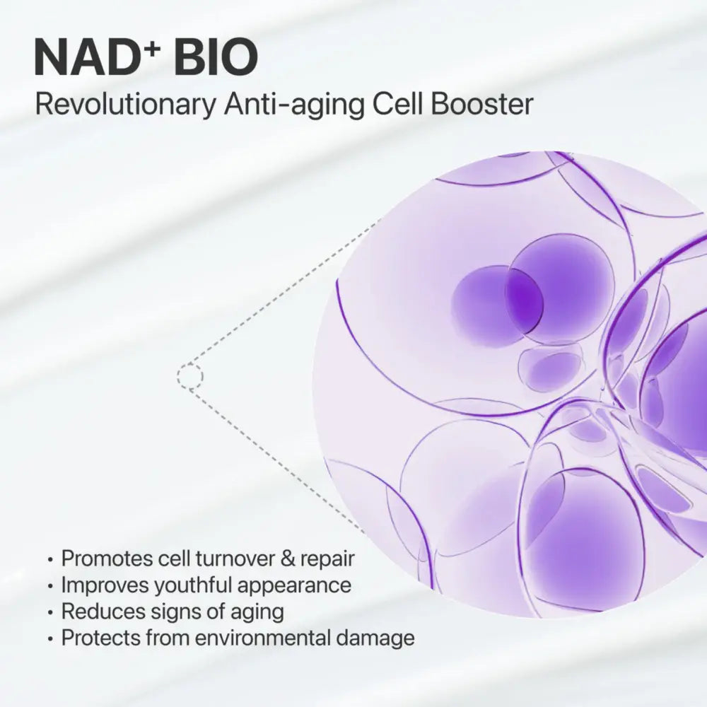 No.9 NAD+ bio lifting-sil essence 50ml with purple cellular illustration for authentic korean skincare South Africa