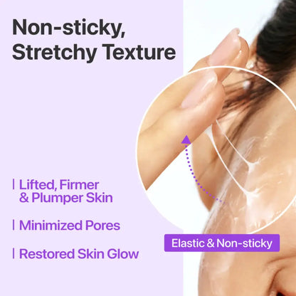 Transparent stretchy facial mask with non-sticky texture from no9 NAD+ bio lifting-sil essence for authentic k-beauty use