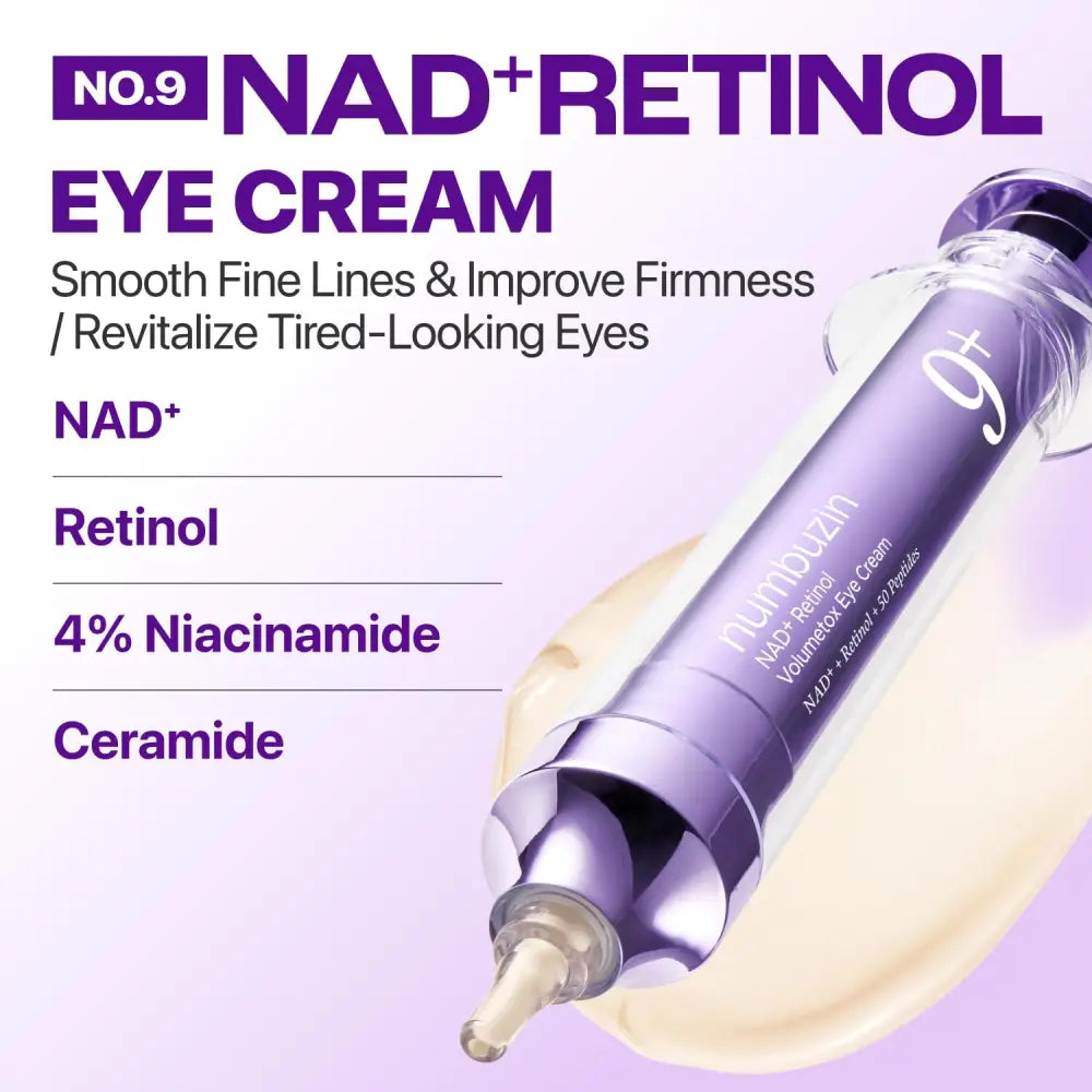 No.9 NAD+ Retinol Volumetox Eye Cream - Care Numbuzin Creams