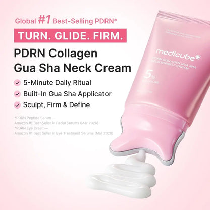 PDRN Collagen Gua Sha Neck Wrinkle Cream 90g - Moisturiser Medicube Anti-Aging Skin Care