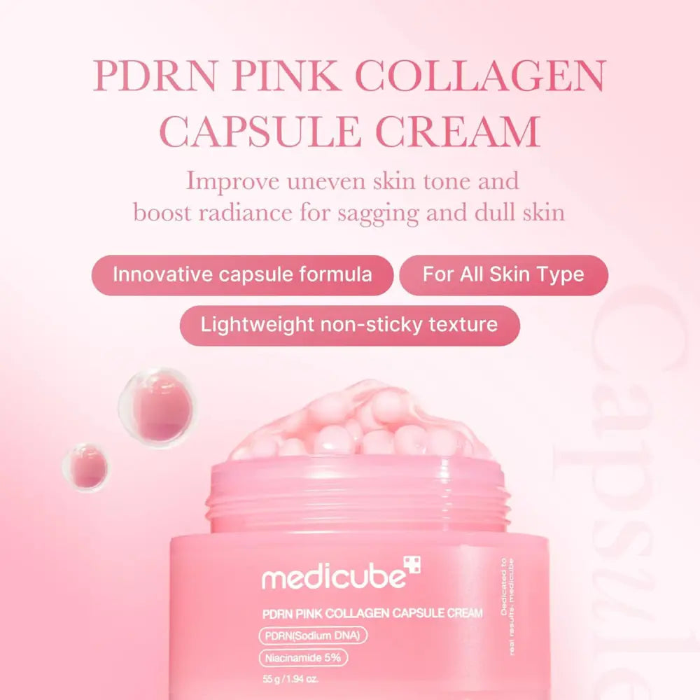 PDRN Pink Collagen Capsule Cream - Moisturiser Medicube Face Moisturizers