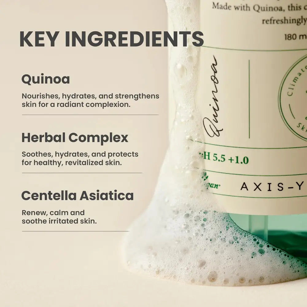 Quinoa One-Step Balanced Gel Cleanser - Water Based Cleanser