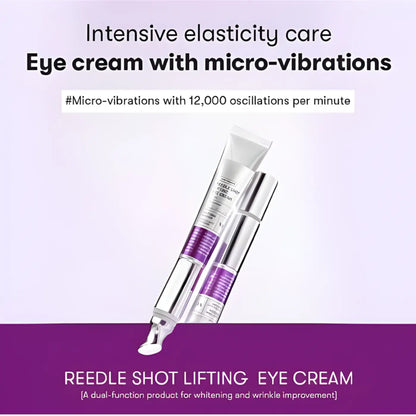 Reedle shot lifting eye cream tube in silver and purple with sleek modern design for lifting and firming eye area 15ml