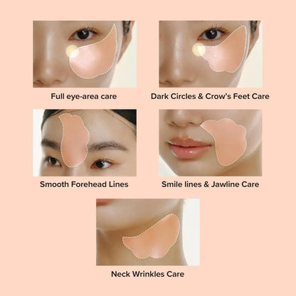 Clear gel eye patches for targeted skincare with ginseng water by revive under eye patch in skincare south africa