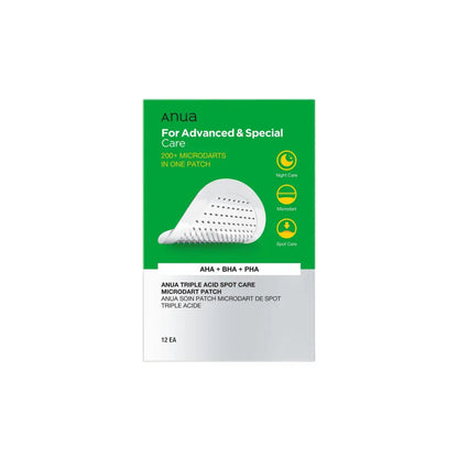 Triple Acid Spot Care Microdart Patch 12ea - Treatment Anua Acne Patches