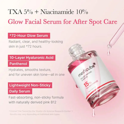 TXA Niacinamide 15 Serum 30ml - and Ampoule Medicube Face Serums