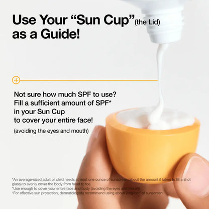 Yellow plastic sun cup lid measuring zero cast moisturizing finish sunscreen spf50 plus for authentic k beauty use